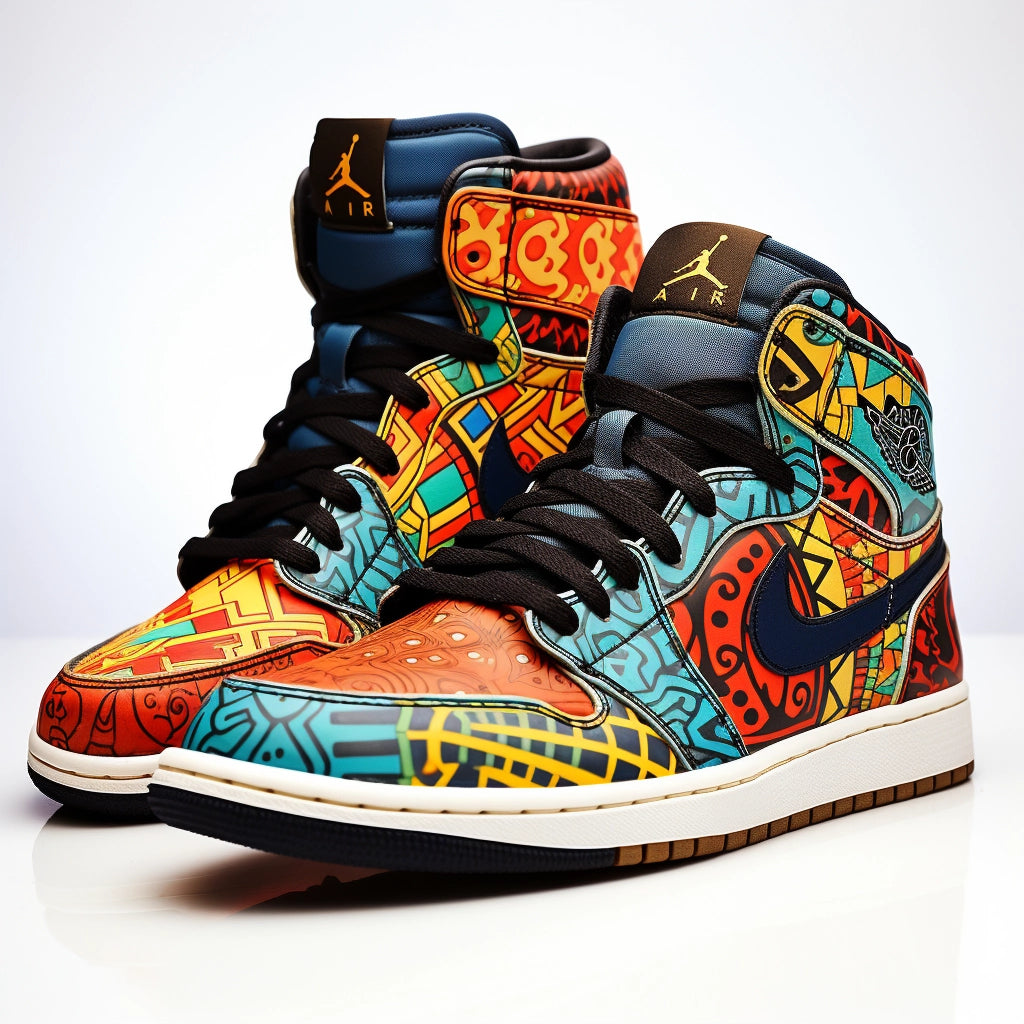 A hyperrealistic digital render of a classic Air Force 1 sneaker, where every texture and droplet is captured in stunning clarity against a dark, wet surface, epitomizing the cool urban street culture and style, an ideal art piece for sneaker enthusiasts looking to showcase their passion for iconic footwear.